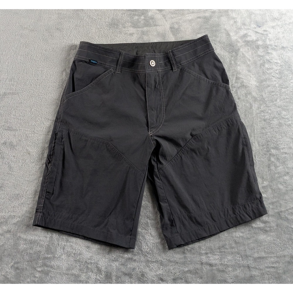 Kuhl Renegade Shorts Mens 32 Gray Hiking Nylon Stretch Cargo Zip Pockets Outdoor